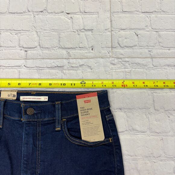 NWT Levi's 720 High Rise Super Skinny Jeans Women Size 29 Blue Denim D030 -20 - Picture 4 of 16